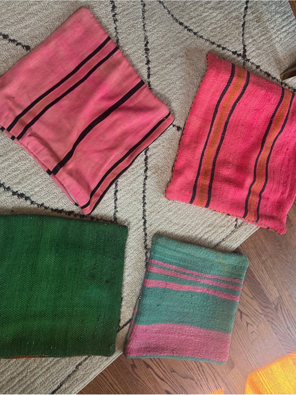 Handwoven Moroccan Berber wool pillow cover